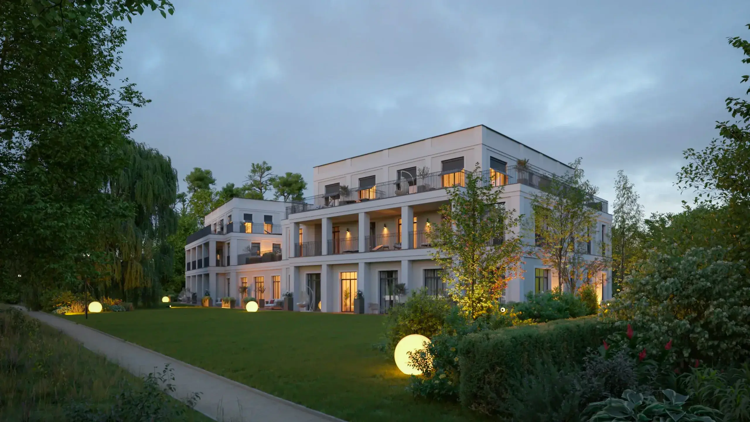 Wizualizacja budynku Lake Home w Ośnie Lubuskim - widok od frontu