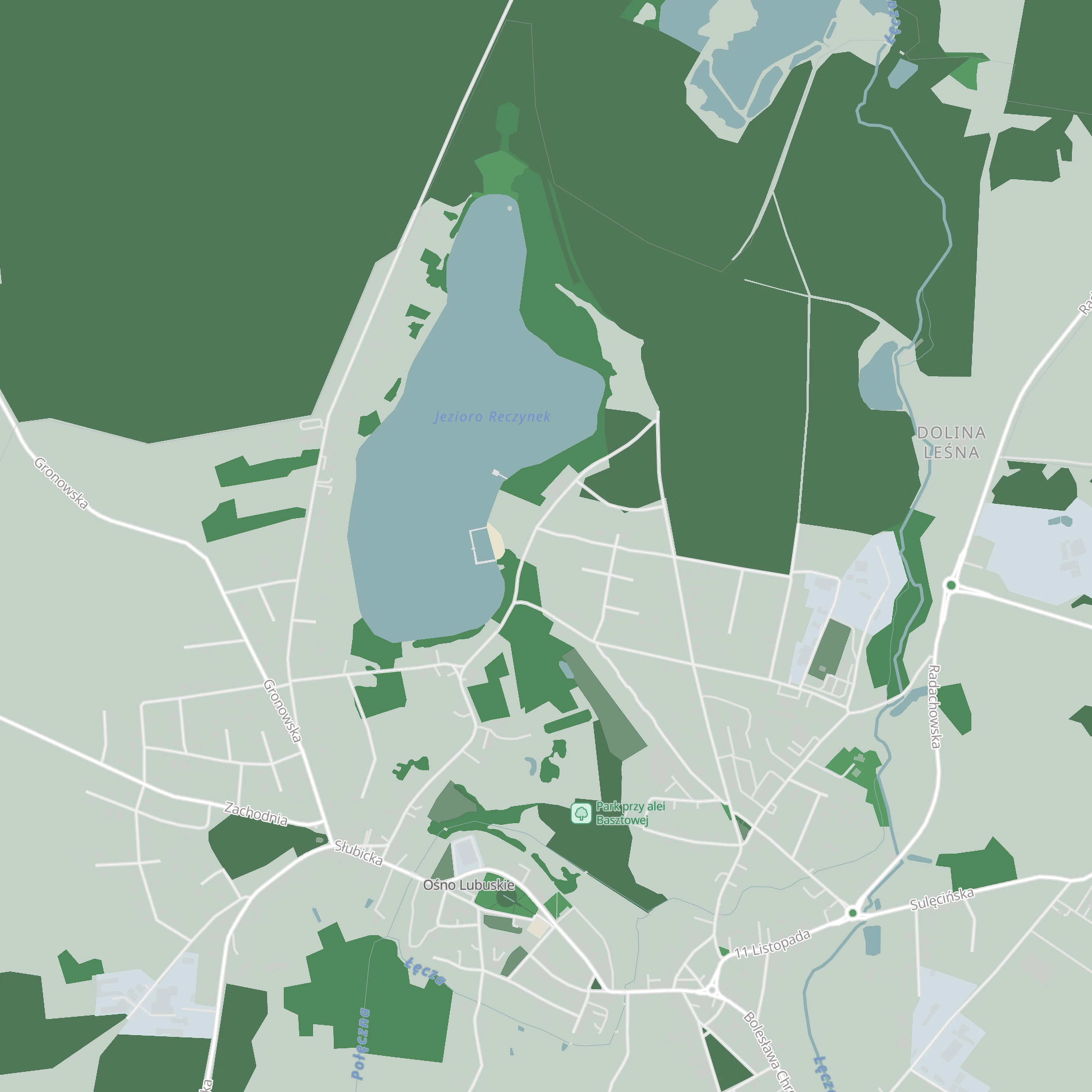 Mapa lokalizacji inwestycji Lake Home w Ośnie Lubuskim